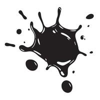 Black and white blot vector