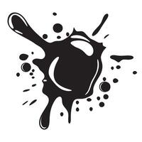 Black and white blot vector