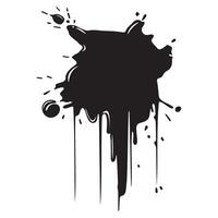 Black and white blot vector