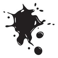 Black and white blot vector