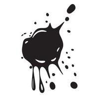 Black and white blot. vector