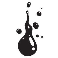 Black and white blot. vector