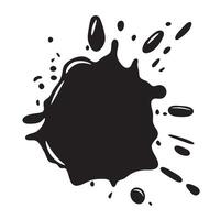 Black and white blot. vector