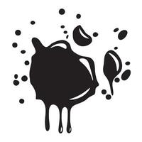 Black and white blot. vector