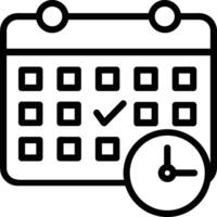 Calendar icon symbol image for schedule or appointment vector