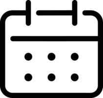 Calendar icon symbol image for schedule or appointment vector