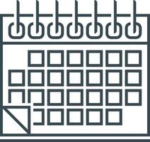 Calendar icon symbol image for schedule or appointment vector