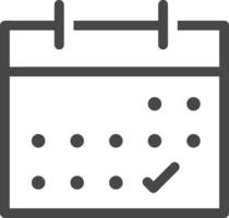 Calendar icon symbol image for schedule or appointment vector
