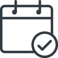 Calendar icon symbol image for schedule or appointment vector