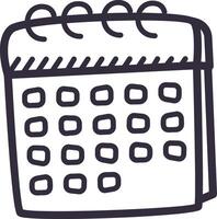 Calendar icon symbol image for schedule or appointment vector