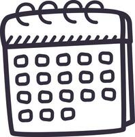 Calendar icon symbol image for schedule or appointment vector