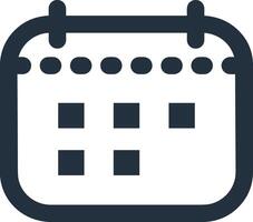 Calendar icon symbol image for schedule or appointment vector