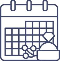 Calendar icon symbol image for schedule or appointment vector