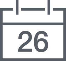 Calendar icon symbol image for schedule or appointment vector