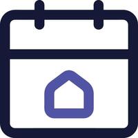 Calendar icon symbol image for schedule or appointment vector