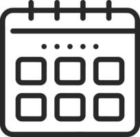 Calendar icon symbol image for schedule or appointment vector