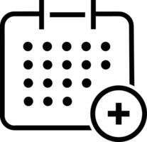 Calendar icon symbol image for schedule or appointment vector