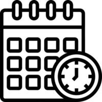 Calendar icon symbol image for schedule or appointment vector