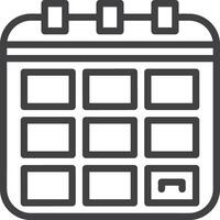 Calendar icon symbol image for schedule or appointment vector