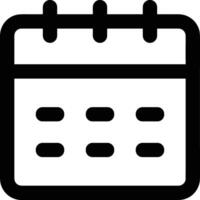 Calendar icon symbol image for schedule or appointment vector