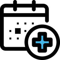 Calendar icon symbol image for schedule or appointment vector