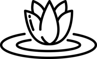 Lotus outline illustration vector