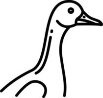 Goose bird outline illustration vector