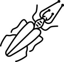 Insect outline illustration vector