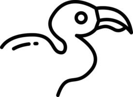 buitre pájaro contorno ilustración vector