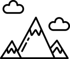 montaña contorno ilustración vector