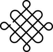 Endless Knot outline illustration vector