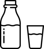 Milk outline illustration vector