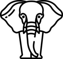 Elephant outline illustration vector