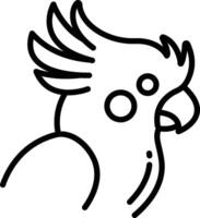 Cacatua bird outline illustration vector