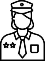Police outline illustration vector