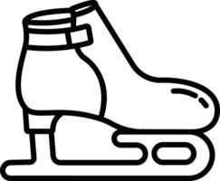 Skating shoes outline illustration vector