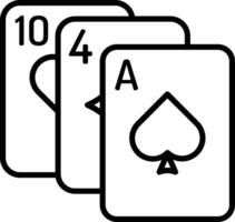Card Game outline illustration vector