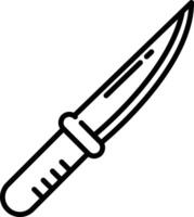 knife outline illustration vector