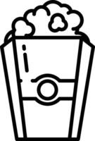 Popcorn outline illustration vector