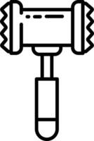 Steak hammer outline illustration vector