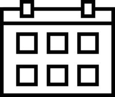 Calendar icon symbol image for schedule or appointment vector