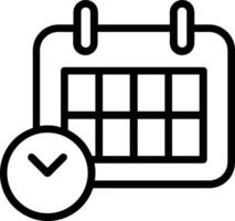 Calendar icon symbol image for schedule or appointment vector