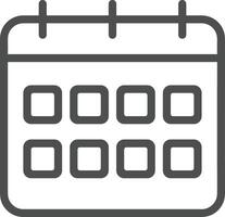 Calendar icon symbol image for schedule or appointment vector
