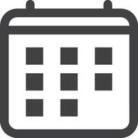 Calendar icon symbol image for schedule or appointment vector