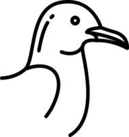 Seagull bird outline illustration vector