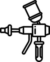 Paint Gun outline illustration vector