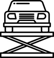 Car lift outline illustration vector
