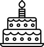 cake outline illustration vector