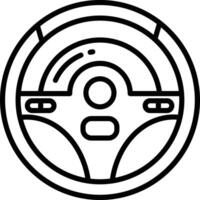 Steering Wheel outline illustration vector