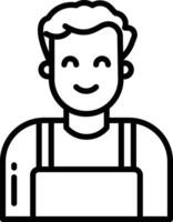 Man Technician outline illustration vector